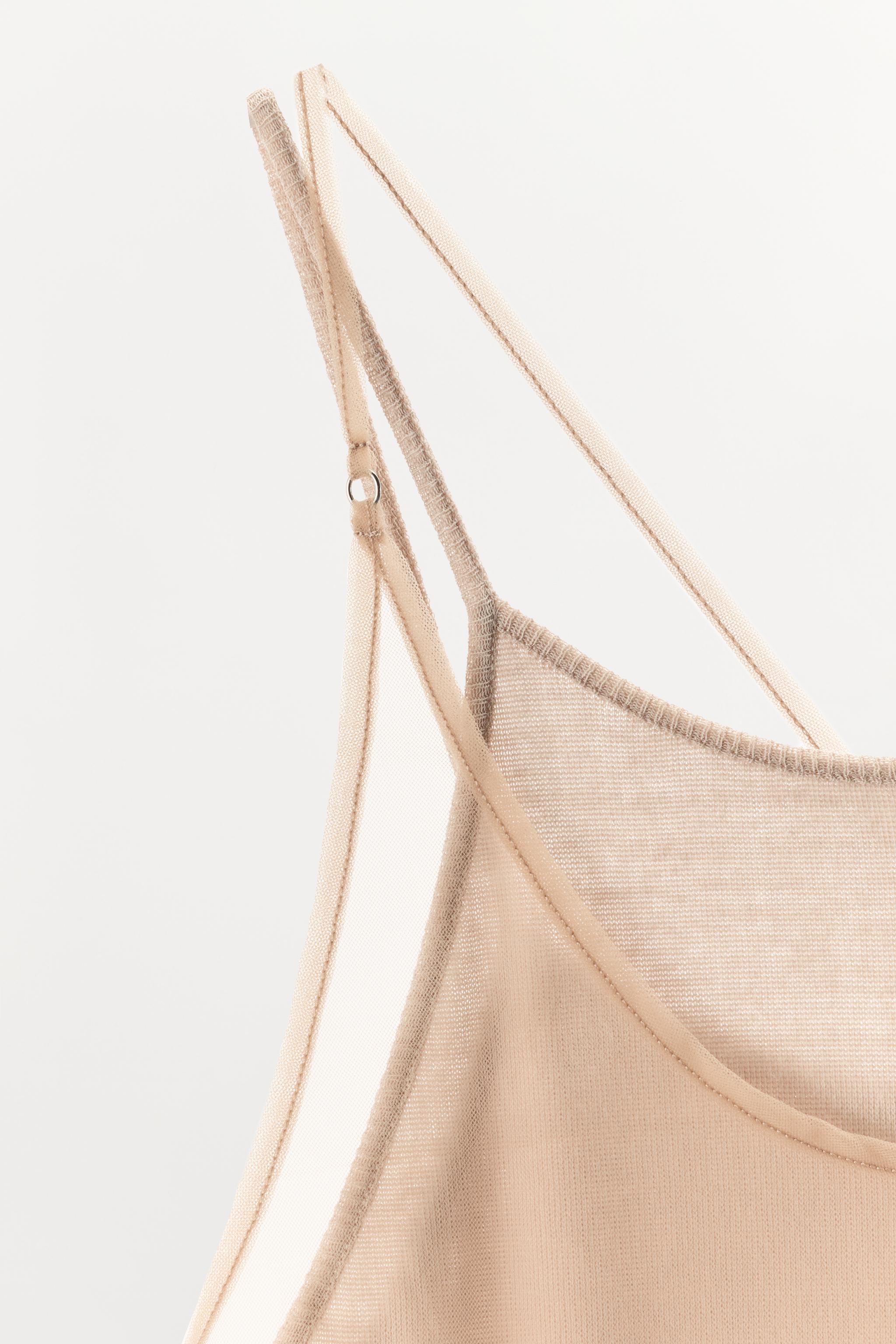 TOP HALTER EFFET DOUBLE TULLE
